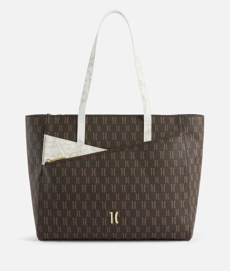 High Monogram Geo borsa shopping Cioccolato